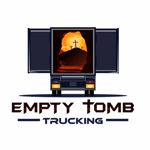 Trucking design with the title 'EMPTY TOMB TRUCKING'