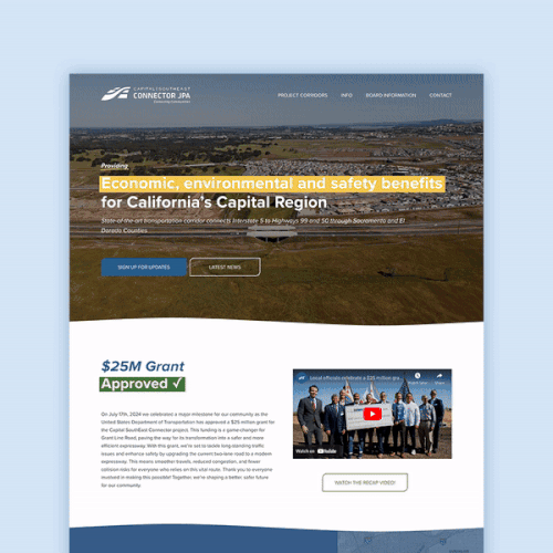 Government design with the title 'Connector JPA Website'