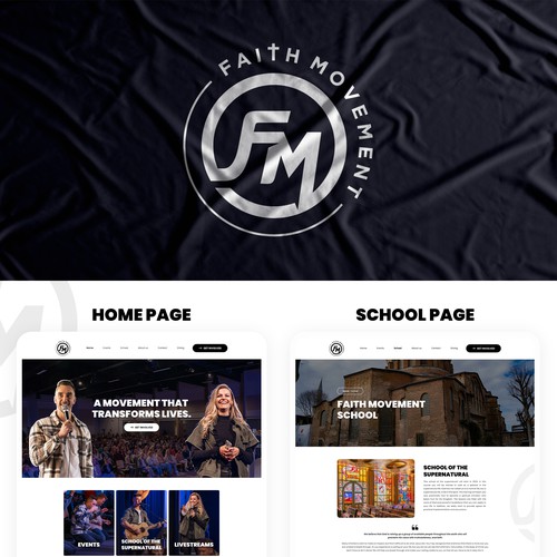 School website with the title 'Faith Movement'