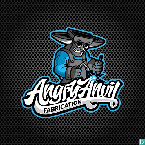 Fabric logo with the title 'Angry Anvil fabrication'
