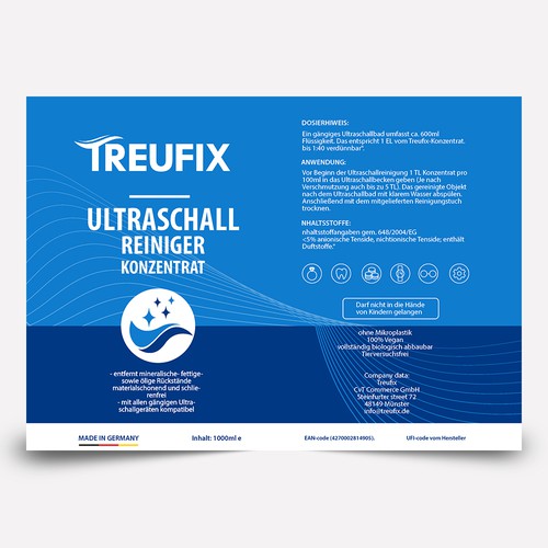 Professional label with the title 'packaging design concept'