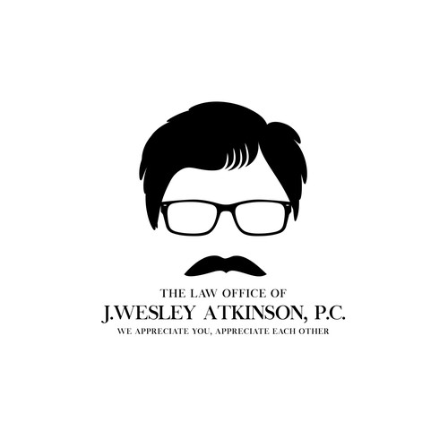Lawyer logo with the title 'Ted Lasso look alike logo for J.Wesley Atkinson'