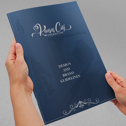 Religious design with the title 'Burial & Cremation business Brand Guide'