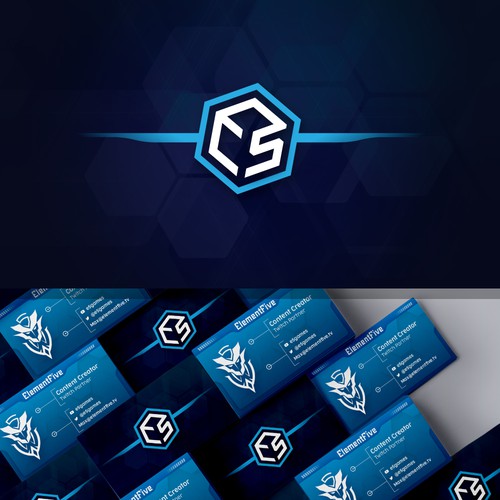 Streaming design with the title 'Business card design'