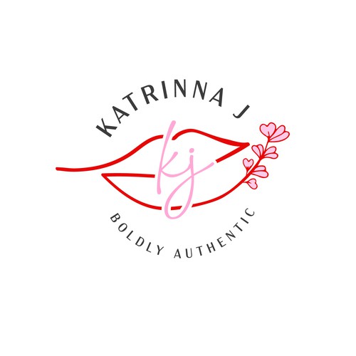 Kiss design with the title 'Katrinna J logo'