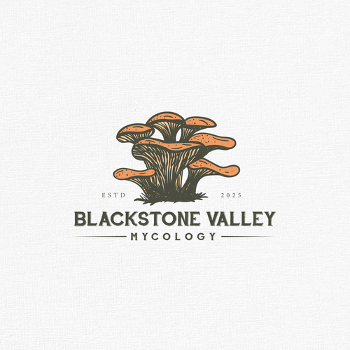 Truffle logo with the title 'Blackstone Valley Mycology Logo'