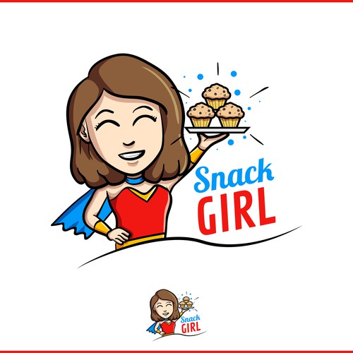 Culinary logo with the title 'Logo Design for Snack Girl'
