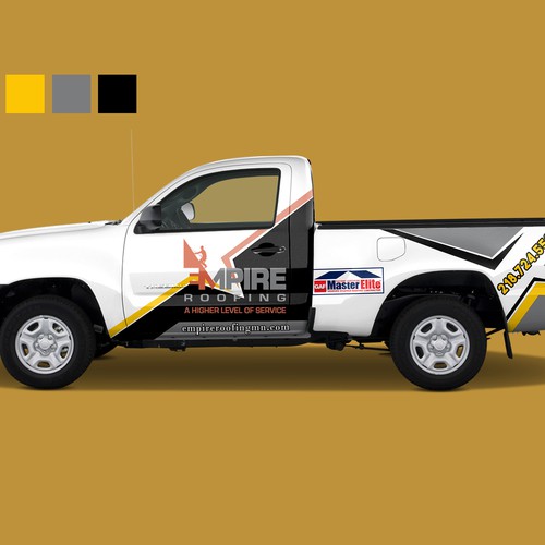 Decal design with the title 'Construction Toyota Tacoma'