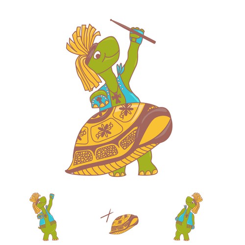 Music festival design with the title 'Turtle illustration'