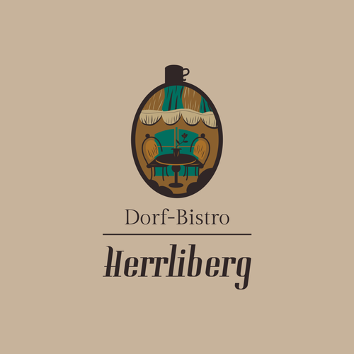 Easy to draw logo with the title 'Logo for Bitro Cafe'