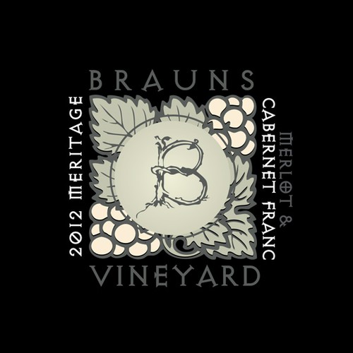 Winery label with the title 'Brauns Vineyard'