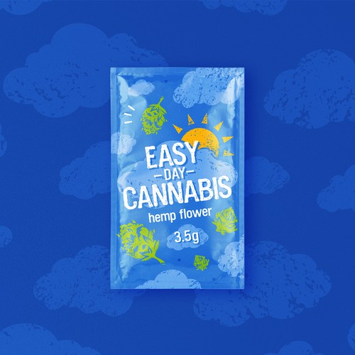 Weed packaging with the title 'Cannabis packaging design'