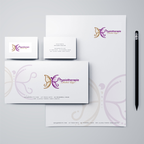 Butterfly brand with the title 'Physiotherapist Logo'