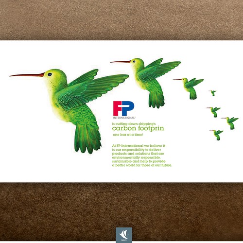 Eco design with the title 'Postcard of ECO FRIENDLY Campaign'