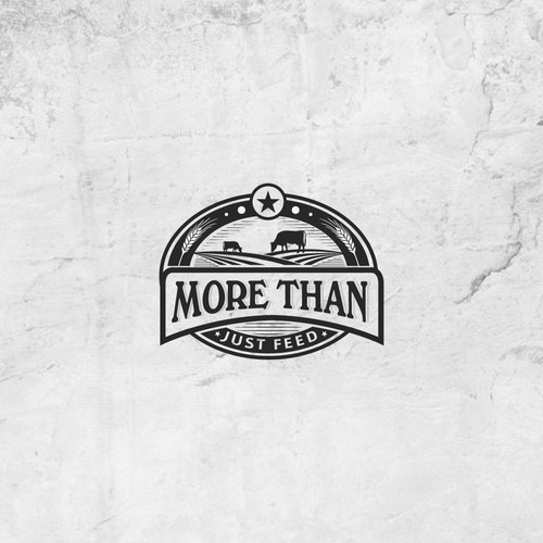 Meat brand with the title 'badge logo'