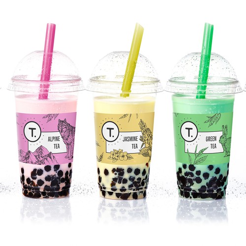 Bubble tea cup design (imilky), Product label contest