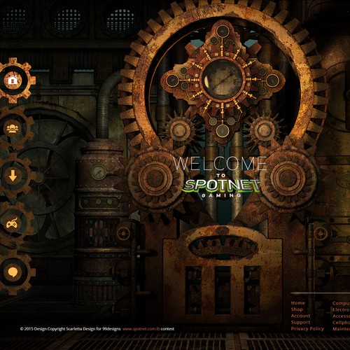 Game website with the title 'Website Design for Alien Gaming'