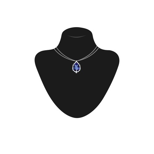 Necklace design with the title 'Diamond Necklace Design'
