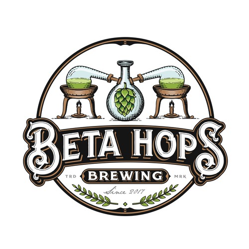 Artisan brand with the title 'Beta Hops brewing co'