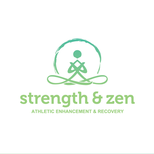 Athletic logo with the title 'Logo concept for Yoga/Meditation design'