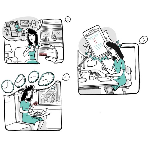 Comic book artwork with the title '1comic illustration'