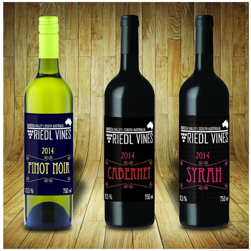 Mockup label with the title 'Wine Label from Australia'