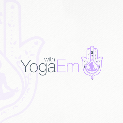 Decorative design with the title 'RISE UP: Create a logo for Philly Yogi Em D'