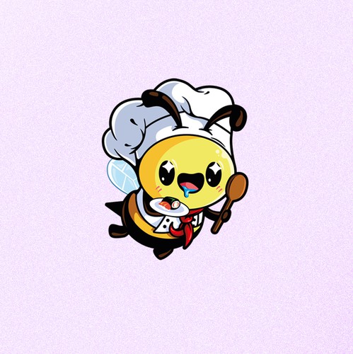 Kawaii design with the title 'Le Fancy Bee'