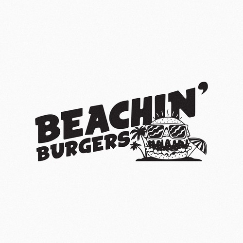 Summer logo with the title 'Beachin' Burgers - FOR SALE!'