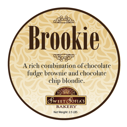 Chocolate design with the title 'Luxury Label for Brownies'