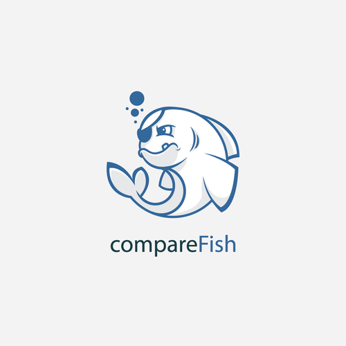 Pirate logo with the title 'Logo for startup compareFish'