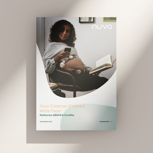White paper design with the title 'Whitepaper design for pregnancy monitoring platform'