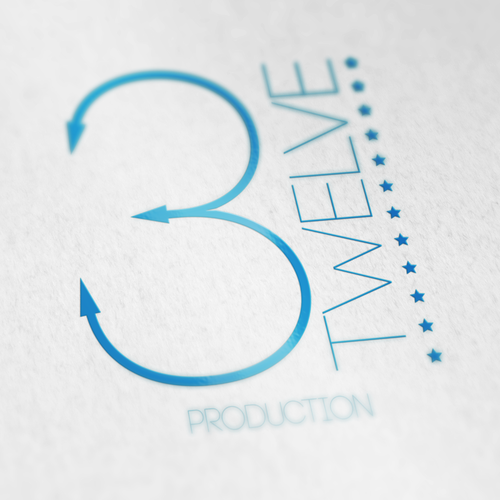 Log logo with the title 'Logo for media production company Three Twelve'
