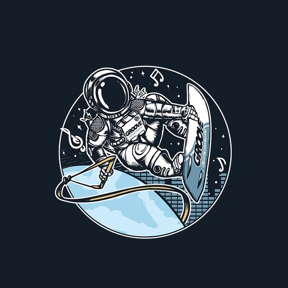 Astronaut t-shirt with the title 'Groove Astronaut'