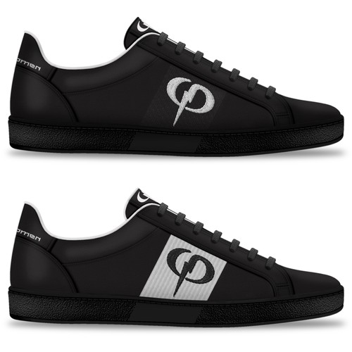 Sneaker design with the title 'Leather sneaker design'