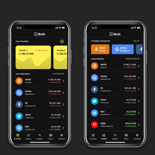 Stock design with the title 'Bolt'