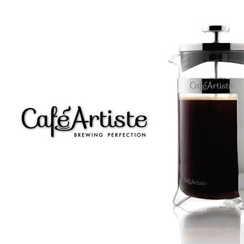 Single-color logo with the title 'Luxury Coffee Brand'