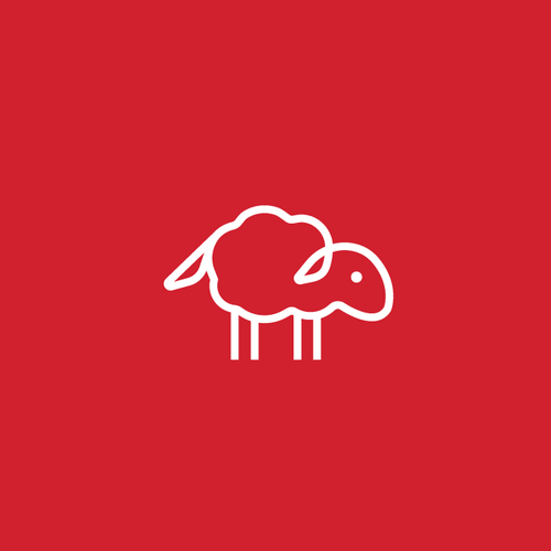 Sheep logo with the title 'Sheep logo with line'
