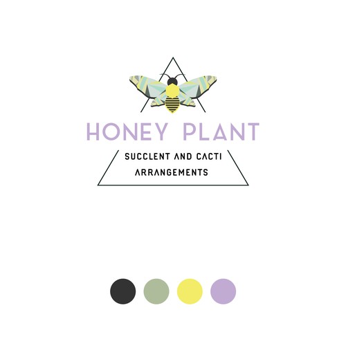 Home furnishing logo with the title ' Plant and Honey Shop Logo Design'