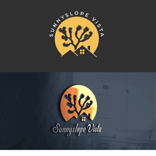 Desert logo with the title 'Iconic logo for resort'