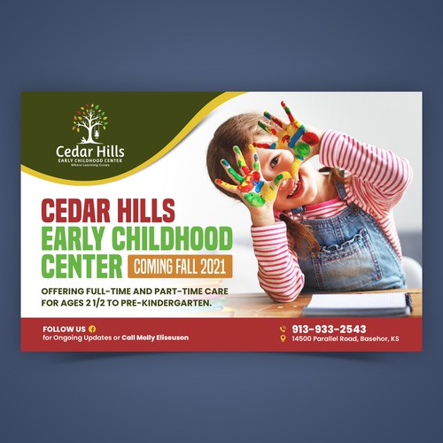 Fall design with the title 'Cedar Hills Early Childhood Center'