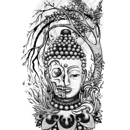 Buddha design with the title 'Impermanence'