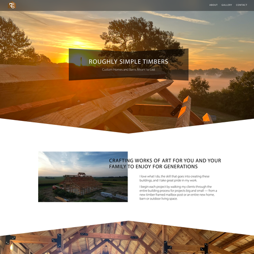 Woodworking design with the title 'Crafting Works of Art With Roughly Timbers'