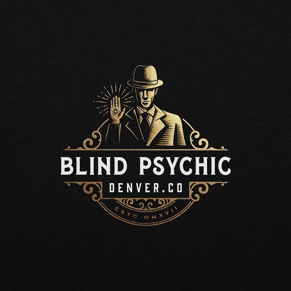 Illuminati design with the title 'BLIND PSYCHIC LOGO PROPOSAL'