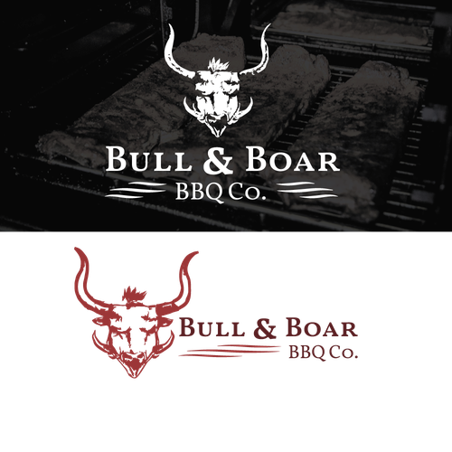 Wild boar logo with the title 'BBQ Logo'