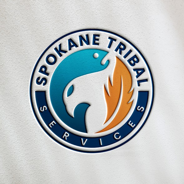 Construction logo with the title 'Logo design concept for Spokane Tribal Services'