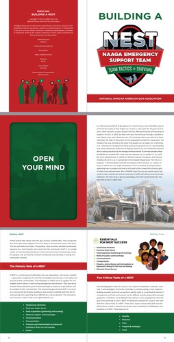 Emergency design with the title 'Layout and typesetting with imagery for the book "Building a Nest"'