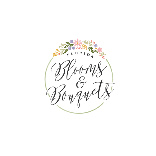 Bloom logo with the title 'Logo for Florida Blooms and Bouquets'