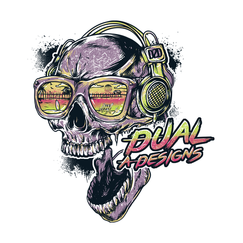 Skull design with the title 'Load your voice'