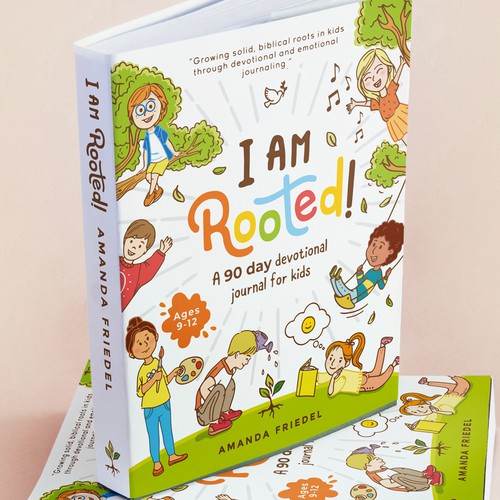 Spiritual book cover with the title 'I Am Rooted! Kids Devotional '